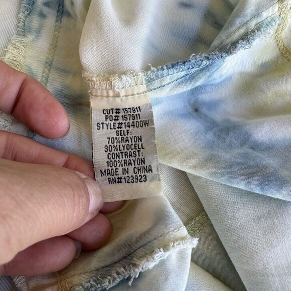 XCVI Wearables Twill Rayden Tank Tie Dye Frayed Hem Lightweight Pristine XS - Picture 8 of 9